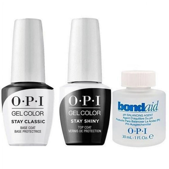 OPI Nail GelColor Stay Classic Base & Shiny Top Coat .5oz   Bondaid ph Balancing 1oz ~3ct~
