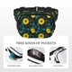 thumbnail image 5 of Balery Sunflowers And Blue Flower Mochila Cinturón para Mujeres y Hombres, Bolsa de Cintura Impermeable de Doble Capa con Correa, 5 of 9