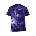 thumbnail image 2 of LAOLIUSN Mens 3D Graphic Tees All Over Print Wolf Shirt Novelty Streetwear Animal T-Shirt, S-4XL, 2 of 7