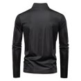 thumbnail image 4 of pstuiky Camisas de invierno de manga larga para hombre, Camisa de manga larga con media cremallera y cuello alto para hombre, con protección solar UPF100+, para primavera y verano l, 4 of 4