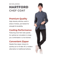 thumbnail image 4 of Chef Works Hartford Women’s Chef Coat with Cool Vent Side Panels, Lightweight Chef Jacket, 3XL, Blue, 4 of 6