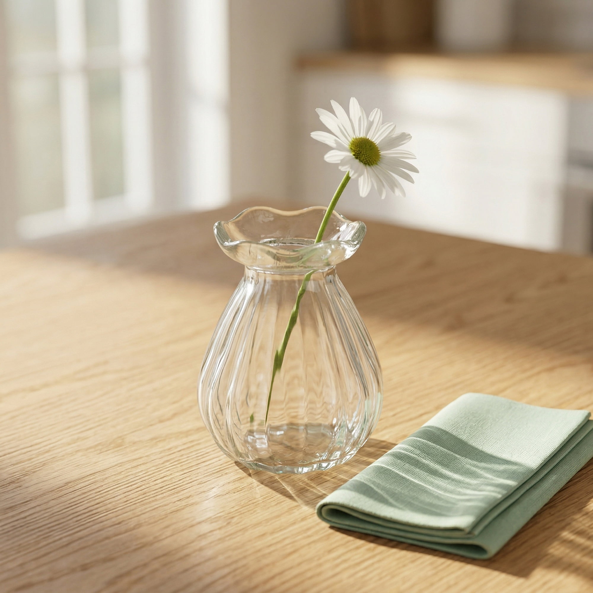 Unique Bargains Glass Bud Vases Set for Small Flower Vases Clear 2.7"L x 2.7"W x 3.4"H