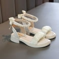 thumbnail image 4 of WOYY Girls Sandals Kids Open Toe Ankle Strap Dress Shoes Wedding Party Princess Shoes, 4 of 5