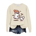 thumbnail image 1 of WEAIXIMIUNG Chandails en Molleton pour Femmes Coupe Ample Automne Imprimé Col Rond Pull Décontracté Manches Longues Blouse Ample, 1 of 4