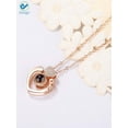 thumbnail image 2 of Deago Love Heart Pendant Chain Necklace for Women 100 Languages of I Love You Memory Necklace Best Gift, 2 of 6