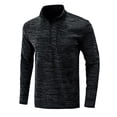 thumbnail image 4 of Txlixc Pullover de hombre, chaqueta de manga larga con cuello de color de contraste, cremallera Txlixc  moda, 4 of 8