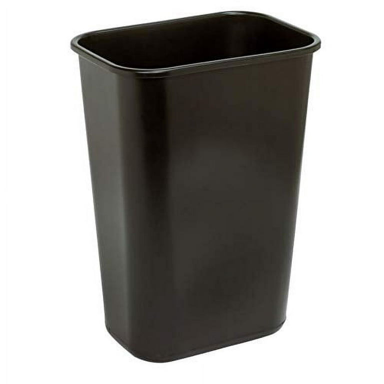 Storex Large 10.25 Gallon Trash Bin – Plastic Garbage and Waste Bin for  Office and Home, 15 x 11 x 20.75 Inches, Obsidian, 4-Pack (00700A04C)