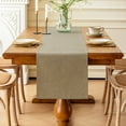 thumbnail image 6 of Inosoo Linen-like Table Runner, 13x72 inch Polyester Fabric Table Scarf Waterproof Stain-Resistant Machine Washable, for Dining Party Holiday Home Décor,Mocha Brown, 6 of 10