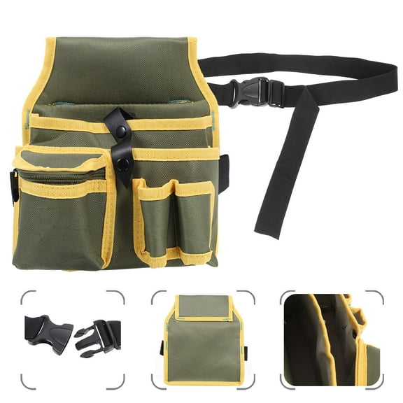 OFFIGAM Heavy-Duty Green Tool Storage Bag for Electrician Accessories, Hand Tools, and Various Equipment