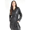 thumbnail image 4 of Vestido camisero de piel sintetica Roman Fashion /Juvenil, 104 (Negro) negro CH, 4 of 4