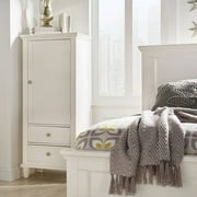 Chelsea Lane Elise Wardrobe Armoire with 2 Drawers, White