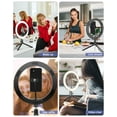 thumbnail image 5 of BlitzWolf 10.2" LED Ring Light with Tripod, Desk Makeup Light Stand with Phone Holder, Flash Ring Studio Kit for iPhone YouTube TikTok, Black, 5 of 8