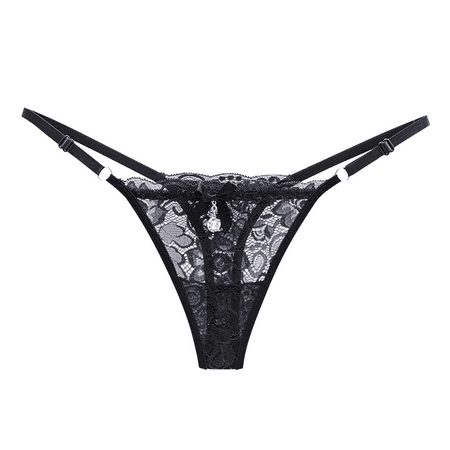 Fulorrnie Underwear for Women Plus Size Thong No Show Comfort Panty Cute Elastic Waist Stretchable Seamless Panties  Black  One Size