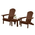 thumbnail image 3 of Zimtown Wood Folding Chair Adirondack Chair, Outdoor Wooden Seat with Armrest, Carbonized Color, Brown, 3 of 9