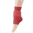 thumbnail image 2 of lnmuld Cute Leg Warmers Women's Solid Color Knitted Leg Warmers Thick Wool Foot Warmers for Party and Casual Wear Size:One Size, 2 of 3