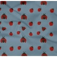 thumbnail image 4 of oneOone Cotton Poplin Twill Grayish Blue Fabric Red Insect Craft Projects Decor Fabric Printed By The Yard 56 Inch Wide, 4 of 4