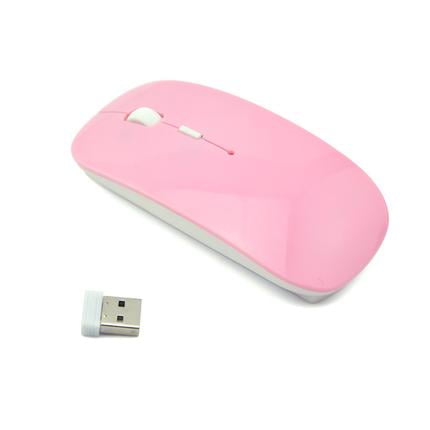 Bianco 2.4 GHz Mouse Ottico Wireless Mini USB senza filo Ultra Slim Design 
