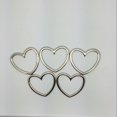 thumbnail image 4 of 5 piezas de anillos de corazón círculo de Aleación Sunnimix Plata, 4 of 8