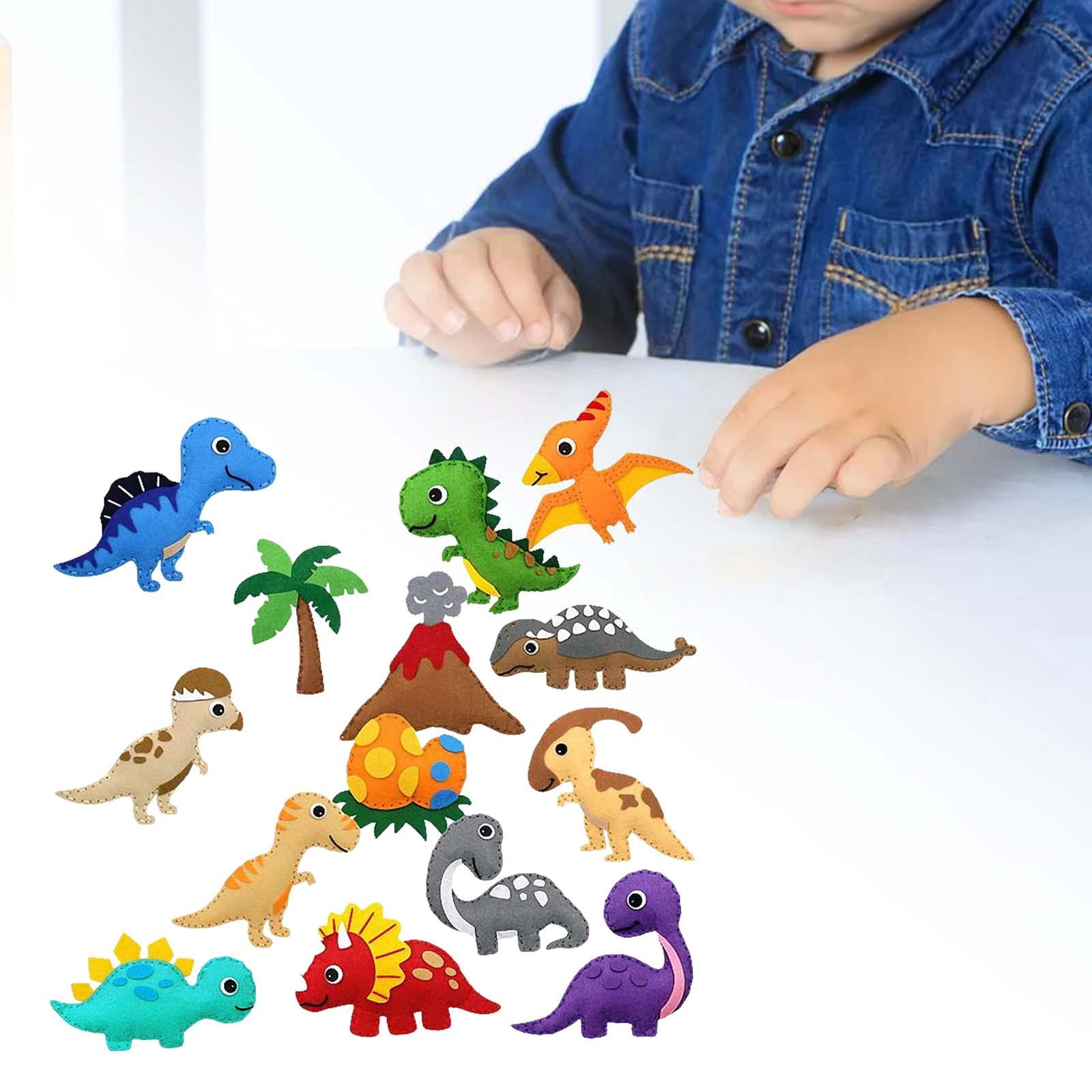 FVDPWYE Animals Sewing Kits DIY Crafts Stuffed Animal Art Craft Educational Toy Beginner Dinosaur
