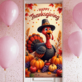 thumbnail image 4 of Cartoon Turkey Decoration Happy Thanksgiving Banner Autumn Leaves Harvest Theme for Holiday Celebration Family Gathering Fall Festival, 4 of 8