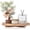 Brown, variant on Round Decorative Tray Wood Bathroom Counter Organizer Farmhouse Kitchen Decor Wooden Riser for Soap Dish, Perfume, Candle, Sponge, 8" - Black