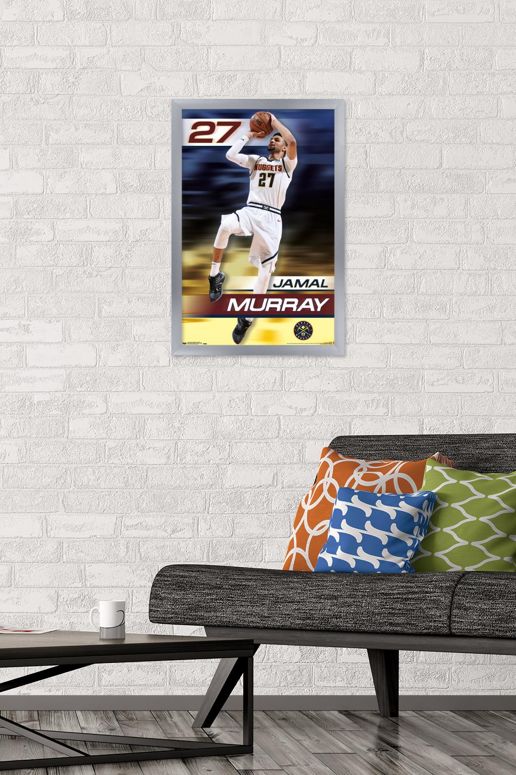 NBA Denver Nuggets - Jamal Murray 19 Wall Poster, 14.725" x 22.375" Framed