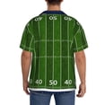 thumbnail image 3 of Rateoe American Football Field Pattern Men's Short Sleeve Classic Shirt, Casual Short-Sleeved Shirt, Lightweight Summer Shirt, Cuban Collar Shirt,Button-Front Shirt-Large, 3 of 5