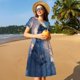 thumbnail image 4 of Easygdp Cloud Wolf para Vestido Transpirable de Mujer, Vestido Suelto de Manga Corta con Pliegues y Bolsillos para el Verano, 4 of 6