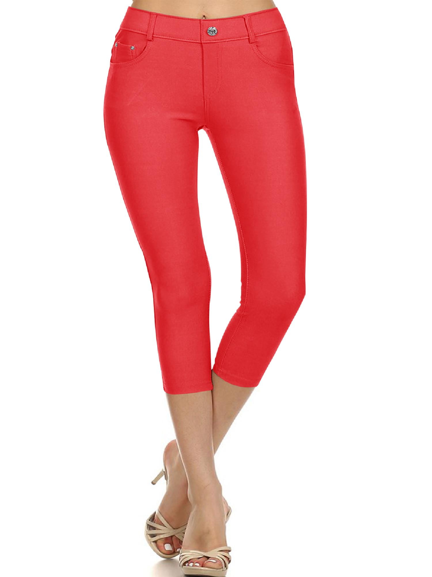 Ladies red jeggings Clearance