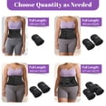 thumbnail image 4 of Adjustable Waist Trainer Wrap for Women 2PCS, 180in Total Length Breathable Stretch Fabric, Tummy Control, Back Support, Body Shaping Belt for Workout, Daily Wear, Posture Correction (Black), 4 of 7