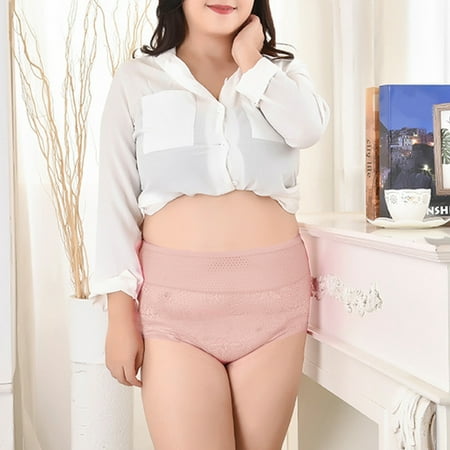 

Jiaroswwei Women Underpants Anti-septic High Elasticity Intimate Slim Fit No Constraint Soft Elastic Plus Size Lady Panties for Daily Wear