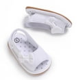 thumbnail image 4 of Penkiiy Baby Girls Mary Jane Flats Pearl Flower Soft Sole Flats Shoes First Walkers Non-Slip Spring Fall Princess Shoes White for 9-12 Months, 4 of 4