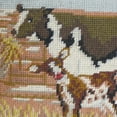thumbnail image 3 of Needlepoint 4 Seasons Country Cow Needlepoint Throw Pillow, 9" x 11", 3 of 4