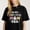 Black-3, variant on Marble Print Bostie Mom Design Printing T Shirt Tee for Women