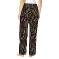 thumbnail image 3 of Xecao Decorative Feathers Women's Straight Lounge Pajama Pants: The Epitome of Relaxed Sleepwear, 3 of 9