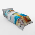 thumbnail image 2 of Ambesonne Cartoon Bedding Set 3 Pcs, Seascape Summer Beach, Twin, Blue Orange Purple, 2 of 2