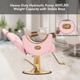 thumbnail image 4 of All Purpose Heavy Duty Reclining Hydraulic Barber Chair Hair Styling Beauty Salon Spa 360°Swivel Equipment(Pink & Gold), 4 of 18