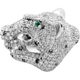 thumbnail image 5 of Sterling Silver Rhodium-Plated Polished Cz Cheetah Ring (Size 8) Made In China qr7220-8, 5 of 5