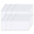 thumbnail image 1 of FloreceBien - Sobre para presupuestos en efectivo con 6 orificios, tamaño A6, transparente, con cremallera, para rotafolios, carpeta de PVC impermeable, bolsa para documentos, 1 of 6