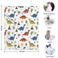 thumbnail image 4 of White Desert Elements Dinosaurs Pattern Blanket,Comfortable Soft Flannel Throw Blanket,All Season,Warm Lightweight Blankets for Sofa Bed Couch Living Room Chair,30"x40", 4 of 4