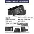 thumbnail image 6 of Belt men's leather high-end alligator pattern first layer cowhide belt men's business toothless automatic buckle high-end belt, 6 of 6