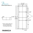 thumbnail image 2 of Dawn FNIBN4214 Stainless Steel Finish Shower Niche with Two Glass Shelves, 2 of 2