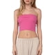 thumbnail image 1 of Blusa Mangas Largas Top Mujer Y2k Tube Crop Jersey Acanalado Bandeau Summer Tops Kuymtek Rosa T M para Mujer, 1 of 7