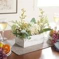 thumbnail image 2 of SAFAVIEH Faux 13 Inch Hydrangea Potted Arrangement, Green/Yellow, 2 of 7