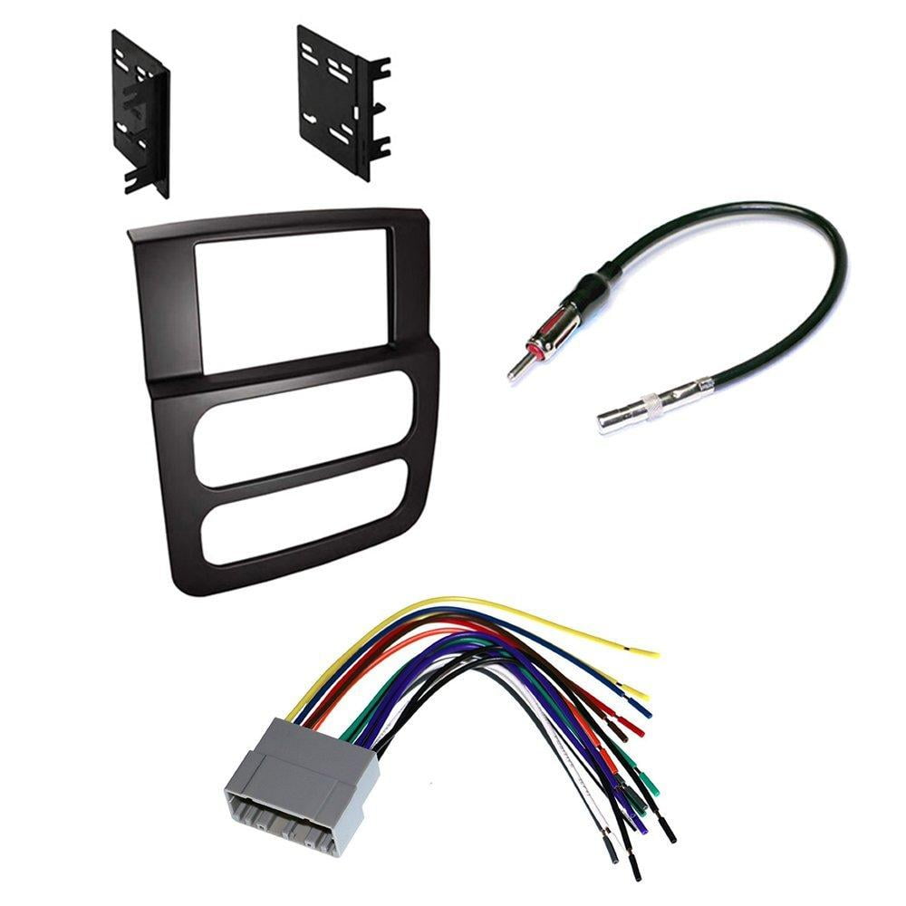 CACHÉ KIT877 Bundle with Car Stereo Installation Kit for 2005 Antenna Adapter for Single pr Double Din Radio Receivers 4 Item in Dash Mounting Kit 2007 Dodge Charger Harness 