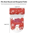 thumbnail image 4 of HELLHERO Christmas Snowman Pattern Stretch Toilet Lid Dust Cover Set with Fits All Toilet Shapes, 4 of 5
