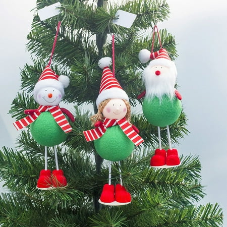 

Gwong Christmas Ornaments Santa Claus Snowman Angel Doll Xmas Tree Hanging Pendant