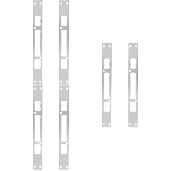 6 pcs  Door Security Strike Plates Long Plate Door Lock Strike Secure Reinforcement Plate