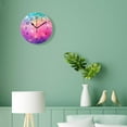 thumbnail image 4 of ATEDEANEI 12" Wall Clock Battery Operated Silent Non Ticking Galaxy Fantasy Unicorn In The Pastel Rainbow Design, 4 of 5