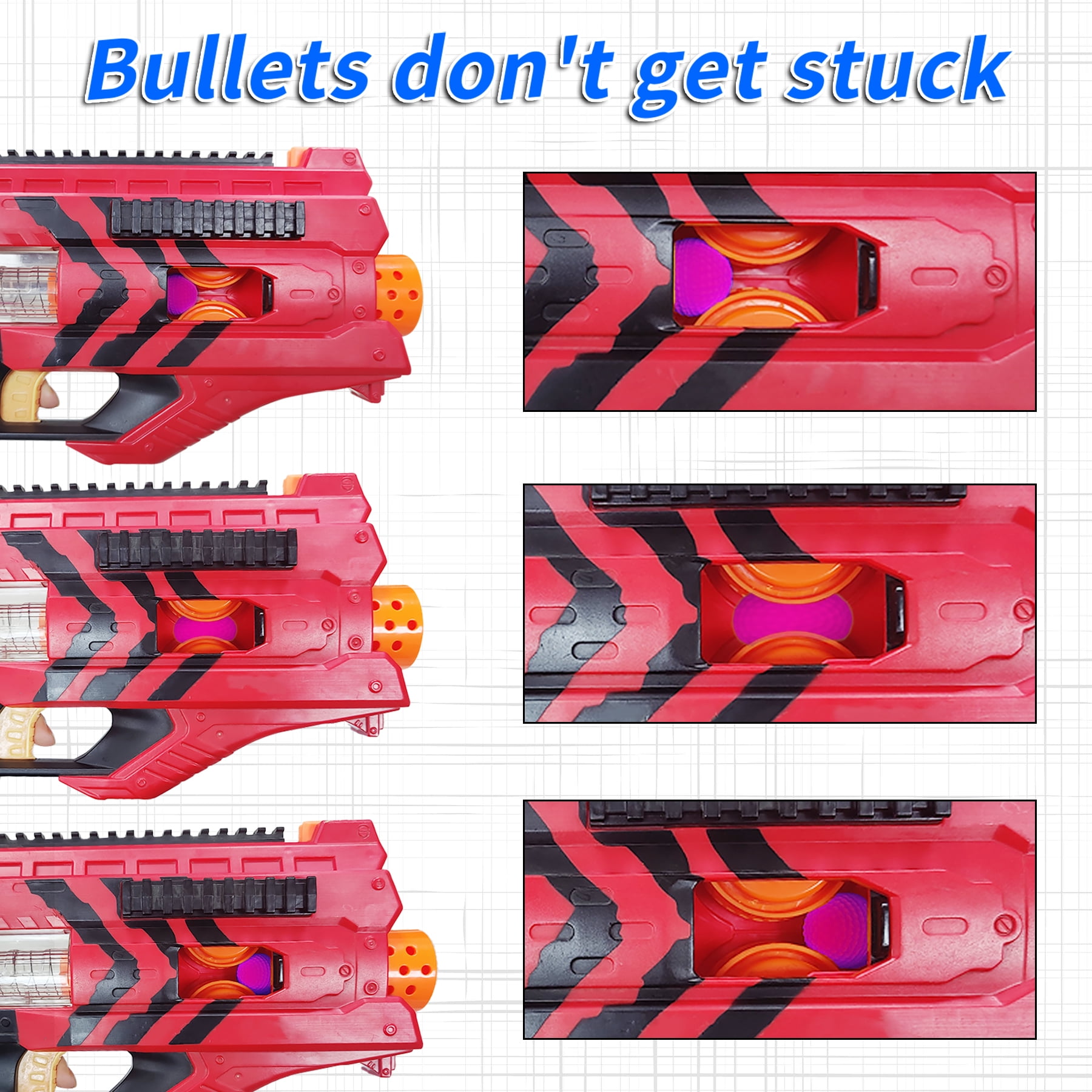 BOROLA 50 Round Refill Pack Compatible for Nerf Rival Blasters(Pink)